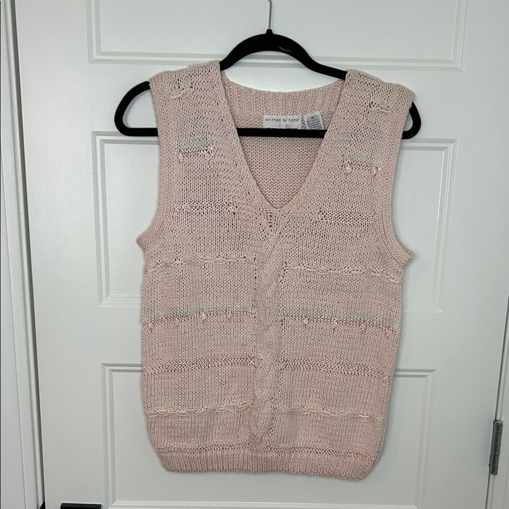 Classic Light Pink V-Neck Sweater Vest